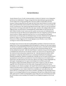 Artikkel om Norrøn litteratur