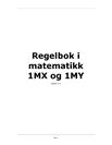 Regelbok i matematikk 1MX og 1MY
