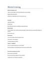 Mental trening