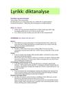Oppskrift på diktanalyse