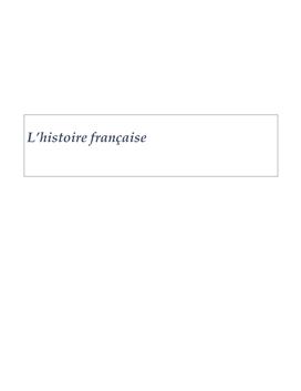 Presentasjon - L´histoire francaise