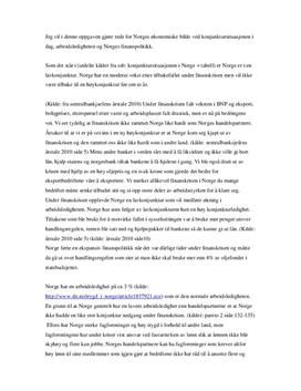 Norges økonomi ved konjukturer, arbeidsledighet og finanspolitikk