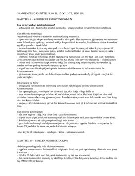 Sammendrag av Tru og Tanke | Kap. 9-13