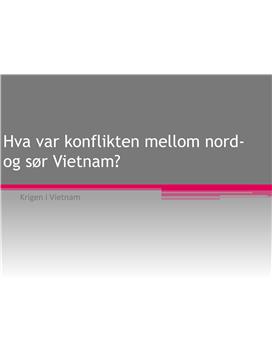 Konflikten mellom nord- og sør Vietnam?