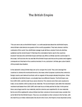 british empire essay