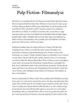 Pulp Fiction Filmanalyse