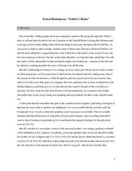 essay about ernest hemingway