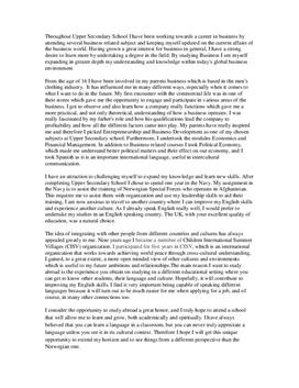 Personal statement eksempel picture