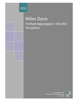 Oppgave om Miles Davis i Musikk i Perspektiv 2