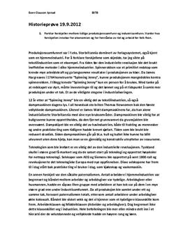 Den industrielle revolusjonen: langsvars prøve