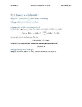 Matematikk S2 - Vår 2011 - Med hjelpemidler