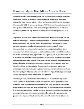 forrådt amalie skram referat forrådt amalie skram referat