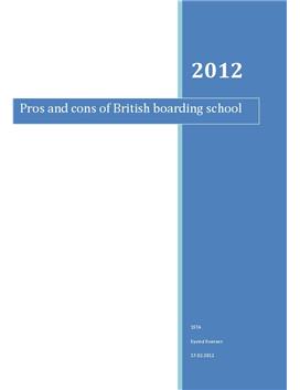 Pros and cons of British boarding school