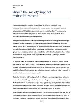 multiculturalism definition essay