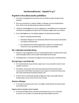 Gyldendal Samfunnsøkonomi kapittel 6-7