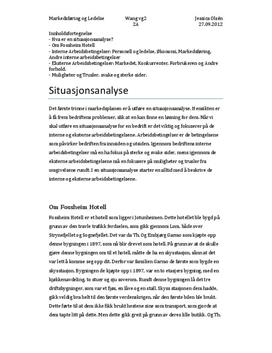 Situasjonsanalyse om Fossheim Hotell