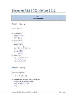 REA3022 Matematikk R1 - 29.11.2012