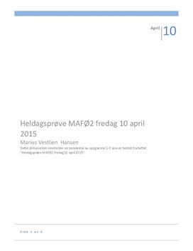 Markedsføring og ledelse | Heldagsprøve