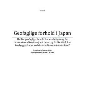 Forskningsrapport | Geofaglige forhold i Japan