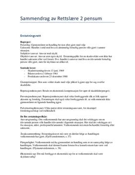 Rettslære | Sentrale begreper og notater