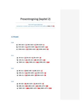 Prosentregning Kapittel 2 SINUS 1P | Oppgaver | Matematikk