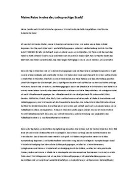 reisen essay deutsch