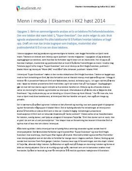 Eksamen i Kommunikasjon og kultur 2: Menn i media | Høst 2014