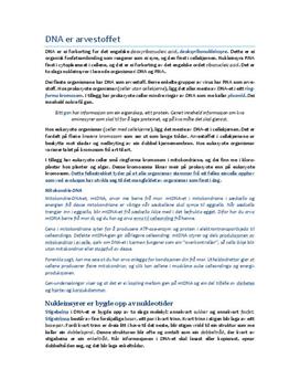 Kap. 6 DNA er arvestoffet i Bios 2 | Sammendrag
