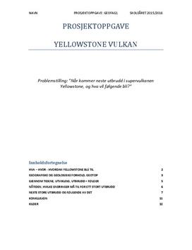 Yellowstone vulkanen | Prosjektoppgave