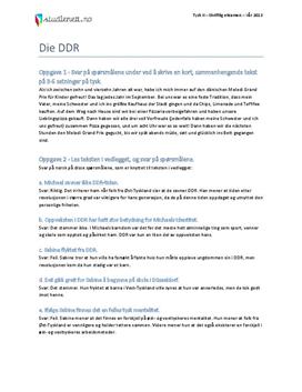 Die DDR | Tysk II | Vår 2013