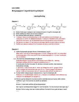 Øvingsoppgaver i organisk kjemi og biokjemi
