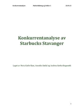 Starbucks Stavanger | Konkurrentanalyse