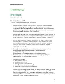 Kap. 2 Innovasjon i Innovasjon og internasjonalisering | Sammendrag