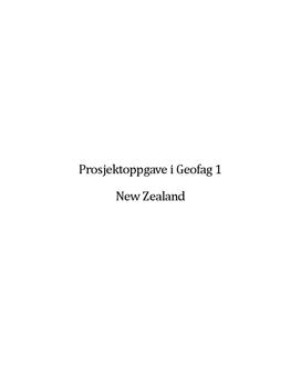 New Zealand som geotop | Prosjektoppgave