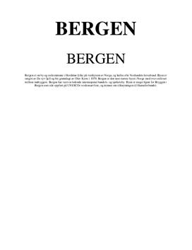 Geofag prosjekt Bergen