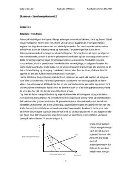 Eksamen i samfunnsøkonomi 2 høsten 2010