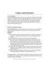Sociology - Crime and Deviance Sociology - Crime and Deviance