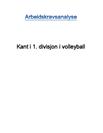 Kant i 1. divisjon i volleyball | Arbeidskravsanalyse