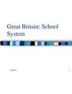 Power Point om skolesystemet i Great Britain
