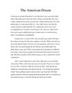 The American Dream The American Dream