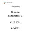 Matematikk R1 eksamen høsten 2009