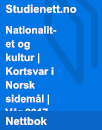Nationalitet og kultur | Norsk sidemål | Vår 2017 Nationalitet og kultur | Norsk sidemål | Vår 2017