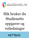 Slik bruker du Studienetts oppgaver og veiledninger Slik bruker du Studienetts oppgaver og veiledninger